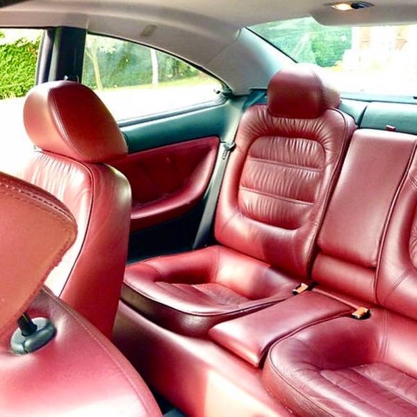Bordeaux red leather seats
